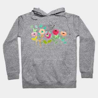 Butterflies  in the garden ( Print on Back) Hoodie